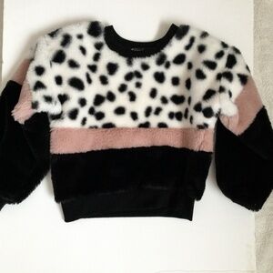 Extraordinary Faux Fur Over Head Jacket, Size 5